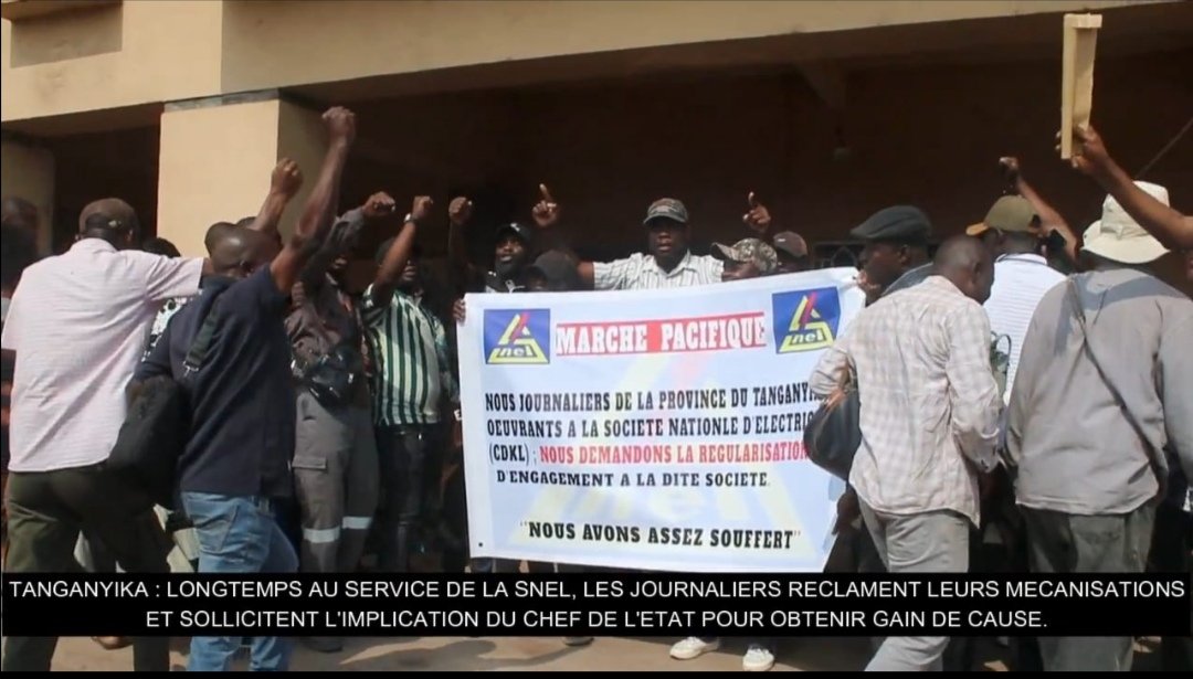 SNEL : “LES JOURNALIERS DE KALEMIE DEMANDENT LA RÉGULARISATION DE LEUR SITUATION"
