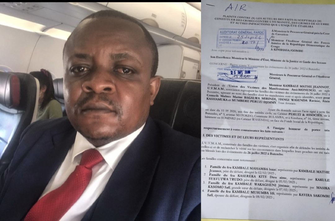 Manifestations anti-MONUSCO à Butembo : quatre ans après les faits, les victimes portent plainte avec plusieurs avocats, dont Me Mumbere Peruzi Djimmy